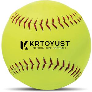 KRTOYUST Softball Ball,11" & 12" Official Size Softballs Great for Practice Training - Comply with Official Size and Weight Standard