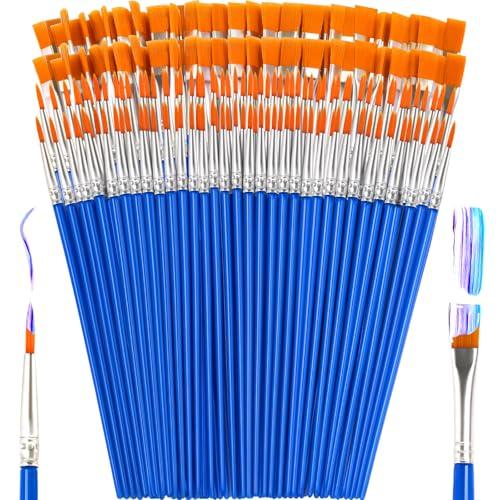 ZRLEI Small Paint Brushes Bulk, 160 Pcs Flat Tip Round Acrylic Paint Brushes for Kids Classroom Acrylic Watercolor Canvas Face Painting Touch Up ZRLEI Small Paint Brushes Bulk, 160 Pcs Flat Tip Round Acrylic Paint Brushes for Kids Classroom Acrylic Watercolor Canvas Face Painting Touch Up