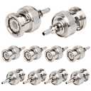 XRDS -RF BNC Crimp Connectors 10PCS, BNC Male Crimp Solder Attachment Connector for RG316 RG174 RG188 RG188A LMR100 Coax Cable