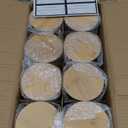 CONNOO 8 Pack 12 OZ Clear Glass Wide Mouth Candle Jars for Making Candles with Airtight Bamboo Lids Nice Sticky Warning Labels for Candle Making Empty Container Bulk - Dishwasher Safe