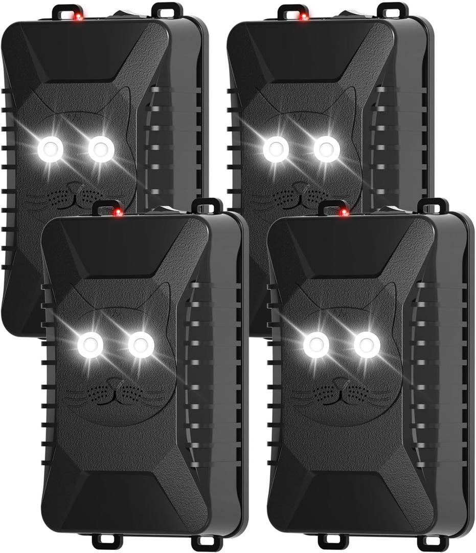 Ultrasonic Rodent Repellent for Car Engine,Rat Repellent Car Rodent Repeller Under Hood, Battery Operated Mouse Deterrent with Flashing Lights,Keep Mice Rats Out of Garage Outdoors Indoors,2 Pack