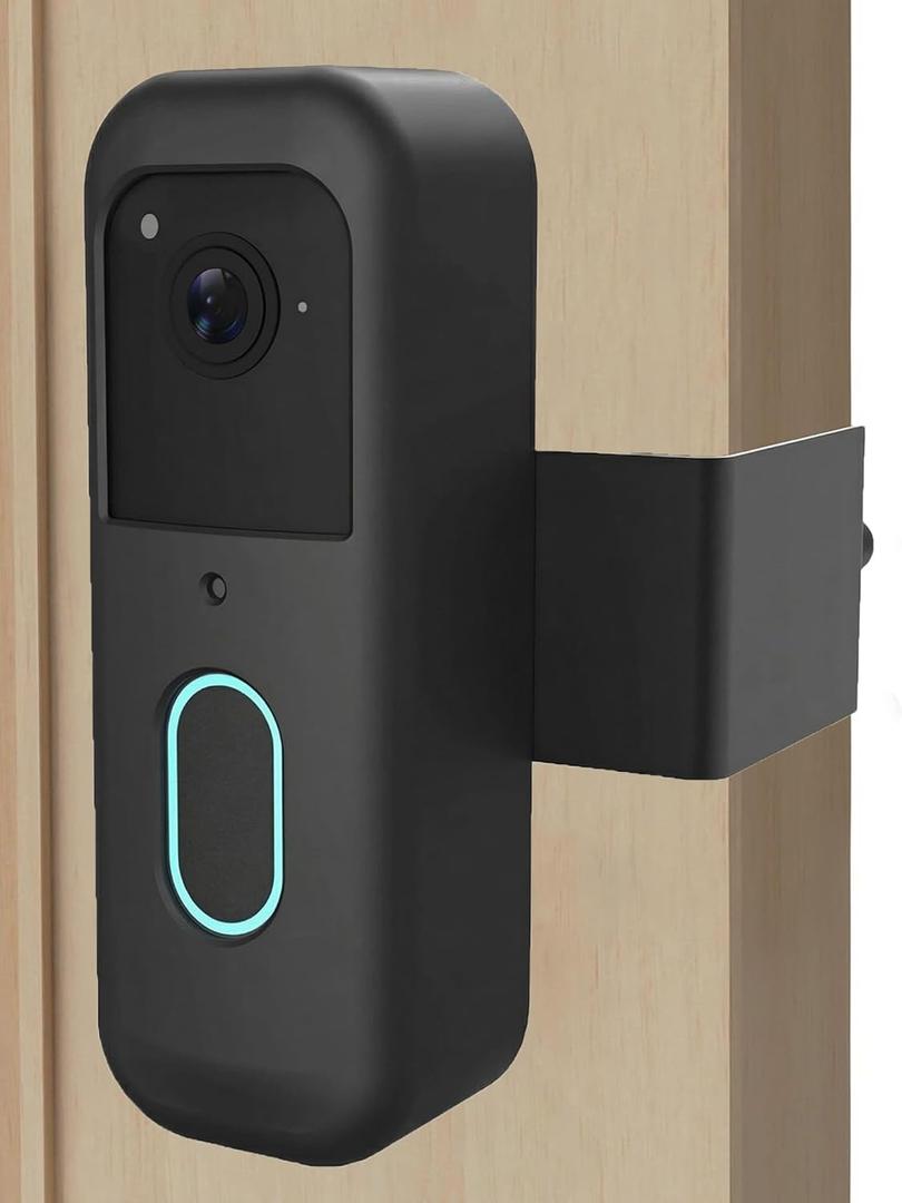 Blink Doorbell Mount, Anti-Theft Doorbell Mount for Blink Video Doorbell 2nd Gen (2025 newest model), No-Drill Needed Blink Doorbell Mount with Protective Cover, No Block Sensor & Night Vision (Black)