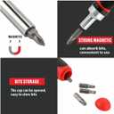X-STEEL 38-Piece Screwdriver Bit SetCR-V steel Impact Bit Set1/4Hex Shank Drill Bit Set with T-handle and magnetic ratchet handle and Storage Box for Impact Drivers, Professional & DIY Use