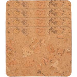 Set of 4 Cork Placemats 15.7 x 11.8 Inch Non Slip Wood Place Mats, Natural Oak Grain Rustic Table Protectors Heat Resistant Coasters for Dining