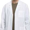 Dickies EDS Professional Men Scrubs Lab Coats 31" Consultation 81404, S, White