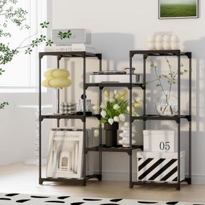 Metal Plant Stand Indoor Outdoor Plant Shelf Stand, 3 Tiers 8 Pots Potted Flower Plant Stands for Indoor Plants Multiple, Plant Shelves Stands Rack for Patio, Balcony, Living Room