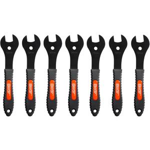 Bicycle Cone Wrench Set Tool (13, 14, 15, 16, 17, 18, 19mm), Bike Cone Spanner Set, Wheel Hub Axle Nut Install Remover (13-14-15-16-17-18-19mm)