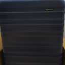 Amazon Basics 30" Hardside Large Checked Luggage with Multi-directional Wheels, Expandable for Up to 15% More Space, Scratch-Resistant Hardshell, Navy Blue