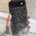 SCORPIFY for iPhone 17 Air Case [Compatible with MagSafe] with Matte Black Snake Print Design, Cute Magnetic Phone Cover for Women Girls and Men, Slim Shockproof Bumper