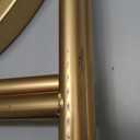 danpinera 2-Tier End Table, Outdoor Side Table Metal Round Side Table with Removable Tray, Small Folding Accent Table, Anti-Rust Nightstand for Bedroom Balcony Patio Living Room (Gold)