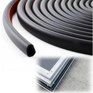 35 ft Trailer Ramp & Swing Door Seal, High Elastic Rubber Weather Stripping, Adhesive Backing Blocks Rain Dust Insects, Noise Reduction, Cuttable