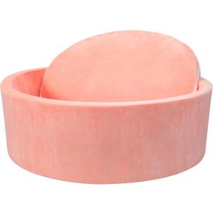 Foam Baby Ball Pit, 35.4"x 11.8" Ball Pits for Toddlers, Soft Round Kiddie Playpen Ball Pool for Kids with Soft Memory Sponge, Ideal Gift for Babies Indoor and Outdoor Game, Pink (Balls not Included)