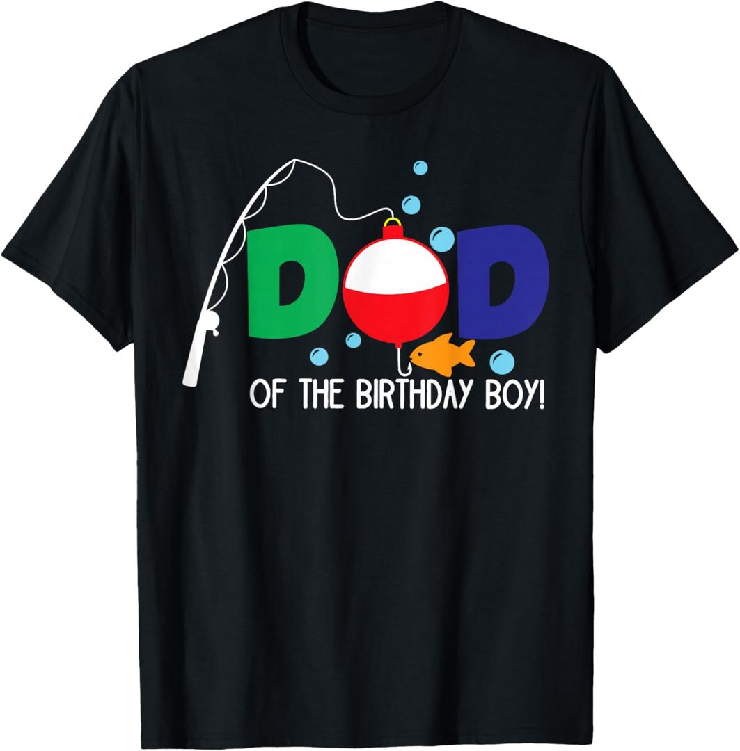 Dad of The Big One Fishing Boy First Birthday Ofishally T-Shirt