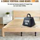 YHK 4PCS Adjustable Height Bed Support Legs 7.8-13.0inch, Heavy Duty Bed Frame Support Legs for Bed Slat and Frame, Plastic Bed Frame Support Replacement Bed Support Reinforcement Parts