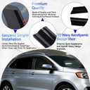Window Visors Rain Guards Shield for 2015-2025 Ford Edge, Out-Channel Window Vent Wind Deflectors Visors Shades for 15-25 Edge (cor fumosa)