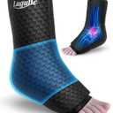 Ankle Ice Pack Wrap with Dual-Freezestorm Cooling Gel for Sprained, Ice Ankle Wrap with Cold Compression & 360°Coverage for Achilles Tendonitis, Swelling Relief and Surgery Fracture Recovery(Large)