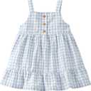 Little Planet by Carter's Baby-Girls Dress Made with Organic Cotton (2T, Blue Gingham)