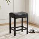 DUMOS 24 Inch Counter Height Bar Stools Set of 2, Kitchen Island, Black