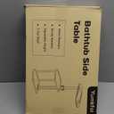 3 Layer Bath Tub Tray Table, Freestanding Bamboo Bath Tray Caddy for Tub Against Wall, Bath Table Tray Tub Shelf Bathroom Organizer Shelf for Luxury Spa and House Warming New Home