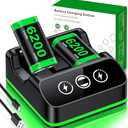 DINOSTRIKE 2X 6200mWh Controller Battery Pack Rechargeable Compatible with Xbox One/Series S/XCharging StationExtended USB C Cable Battery Pack for Xbox Series X/S : Video Games