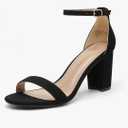 DREAM PAIRS Women's Chunk Low Heel Pump Sandals, Size: 6.5