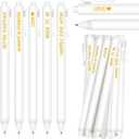 Harloon 60 Pcs Bridal Shower Pens Wedding Pens for Guest Book 1.0 mm Black Ink White Retractable Ballpoint Gel Ink for Proposal Bachelor Slumber Party Game Supplies