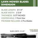 42 inchs High-Lift Blades for AM141034 M154062 AM137329 Lawn Mower Blades for John Deere X300 LA120 D110 LA100 LA105 LA110 LA115 LA120 LA125 LA135 LT160 LT180 S240 SST15 SST16 X110 42" Deck 2 Pack