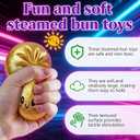 Glitter Dumpling Squishy, Glitter Dumpling Squishy Box Gold, Colorful Sensory Toys Stress Relief Squishies, Glitter Squishy Dumplings Sensory Squeeze Toy for Stress Relief