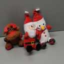 Christmas Dog Toys Set - 3 Pack Durable Squeaky Dog Toys for Small, Medium & Large Dogs, Soft Plush Santa, Reindeer & Snowman Gift for Pets