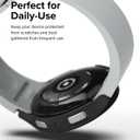 Ringke Slim [Anti-Yellowing Material / 2 Pack] Compatible with Samsung Galaxy Watch 6 Case (44mm) Lightweight Sturdy Solid Transparent Cover + Extra Color for Women, Men - Clear & Matte Black