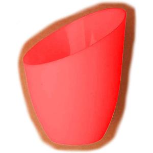 2 Pack Plastic Lampshade, 5.7 inch High, 4.1 inch Diameter, 1.65 inch Fitter, Replacement Plastic Lamp Shade for LED Floor Lamp [red]