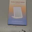 FUNTOUCH Rechargeable Travel Makeup Mirror with 72 Led Lights, Portable Lighted Beauty Mirror, 3 Color Lighting, Dimmable Touch Screen, Tabletop LED Folding Cosmetic Vanity Mirror (White)