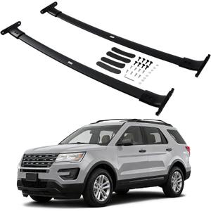 2 PCS Roof Rack Cross Bars Compatible with 2016-2019 Explorer with raised side rails, 220LBS Capacity, Heavy Duty Aluminum Cross Bar for Canoe Kayak Bicycle Skis
