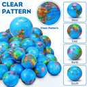 Vinsot 60 Pack Globe Squeeze Balls Bulk 2.5 Inch Mini Globe Stress Balls Earth Bouncy World Earth Relief Stress Toys for Finger Exercise School Classroom Office Party Favors(Classic,Blue)