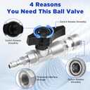 PWACCS Ball Valve Pressure Washer, 3/8" Quick Connect Stainless Steel Shut Off Valve for Power Washer Hose, 5000 PSI