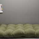 Blazing Needles Twill Rounded Back Loveseat Cushion, 42" x 19", Sage