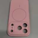 Vooii Magnetic for iPhone 17 Pro Max Case, Compatible with Magsafe (Premium Liquid Silicone) (Integrated Camera Control Button) Full Body Protective Anti-Scratch Microfiber Lining 6.9 inch, Chalk Pink