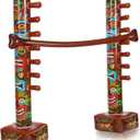 Jenaai Inflatable Tiki Limbo Game Luau Hawaiian Tropical Theme Fun Limbo Stick for Tiki Party Decors Summer Travel Pool Beach Aloha Party Supplies Indoor Outdoor Vacation Party Games