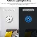 JoFomp Lighted Wall Clocks Battery Operated, 8 Inch Small Wall Clock for Bedroom Night Glow, Night Light Wall Clock Silent, Glow in Dark Wall Clocks for Living Room Decor, Light Sensor - Auto Lighting