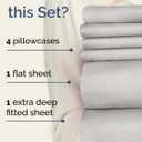 Extra Deep Queen Sheet Set - 6 Piece Breathable and Cooling Sheets - Hotel Luxury Bedding for Women, Men, Kids & Teens - Easy & Secure Fit - Soft and Wrinkle Free - Extra Deep Pockets - French Grey