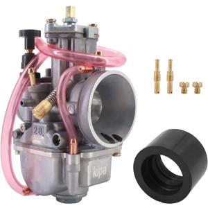 KIPA Carburetor for KX80 KX85 KX100 Yamaha YZ80 YZ85 DT100 SUZUKI RM80 85 CR80 CR85R GY6 PWK28mm 2 stroke Racing Flat Slide Carb Carburetor with Intake needle jet
