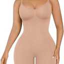 SHAPELLX Shapewear for Women Tummy Control Compression Seamless Body Shaper Slimming Bodysuit Top Thigh Slim Butt Lift, M/L