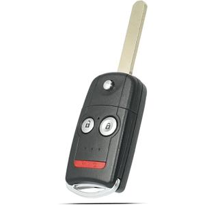SUPALAND Key Fob Keyless Entry Fits for Acura MDX RDX 2007-2013 Remote Control Flip Key Replacement FCC ID:N5F0602A1A 35111-STK-325 3 Buttons