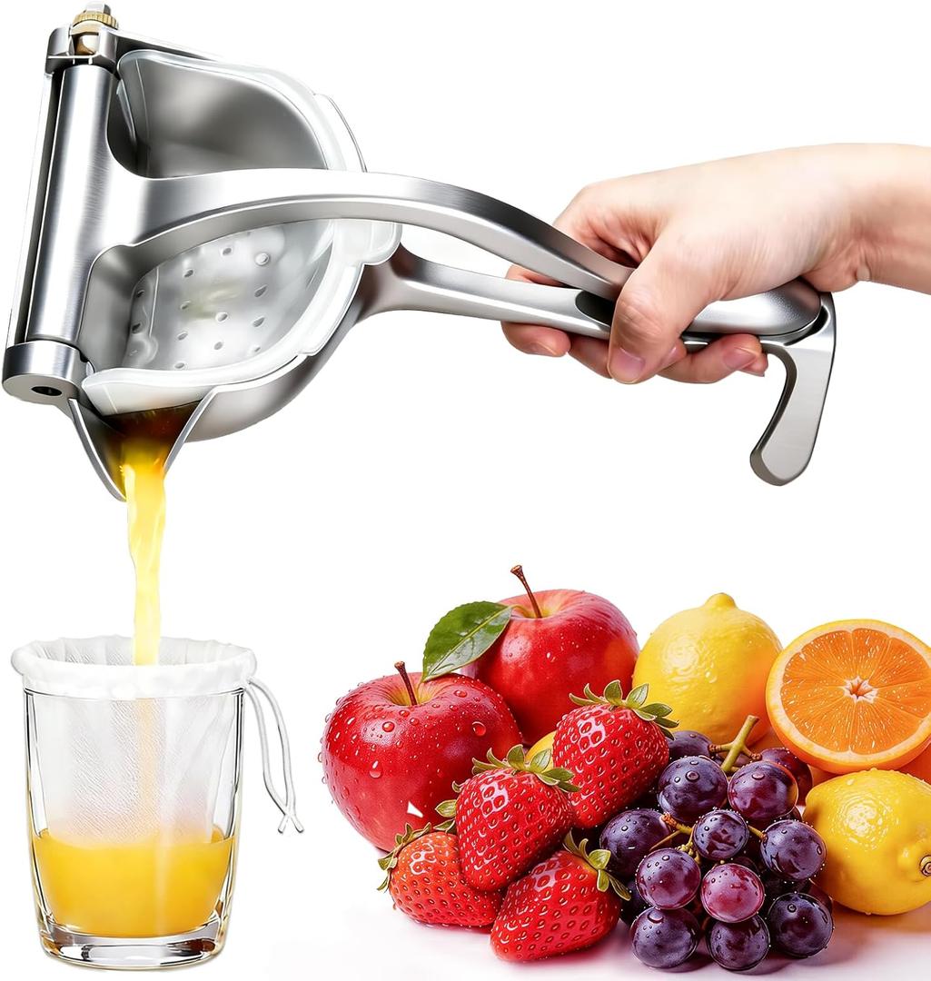 Fruit Juice Squeezer, Lemon Squeezer Manual, Non-Slip Ergonomic Grip, Easy to Use & Clean, 2026 New Upgraded Efficient Extraction of Citrus, and Other Fruits