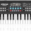 LeeQee Black 37 Keys Kids Piano Keyboard, Portable Electric Musical Instruments Piano with Microphone, Learning Educational Gifts Toys for Age 3 4 5 6 7 8 9 Years Old Boys Girls Toddlers