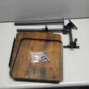 TV Tray Table for Couch, Height Adjustable/360 Swivel/180 Flip-Over Panel Design C-Shaped End Table, Sofa Arm End Side Table with Phone & Tablet Slot for Eating, Laptop,Couch Bed (Vintage Brown)