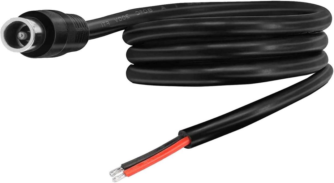 DC8020 Power Pigtails Cable, 4.9FT 14AWG DC 8.0mm x 2.0mm Male Plug to Bare Wire Open End Power Wire Supply Repair Cable for Portable Power Station (150cm)