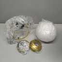 GoYeel 1 -Light Gold Farmhouse White glass Globe Mini Hanging Pendant light
