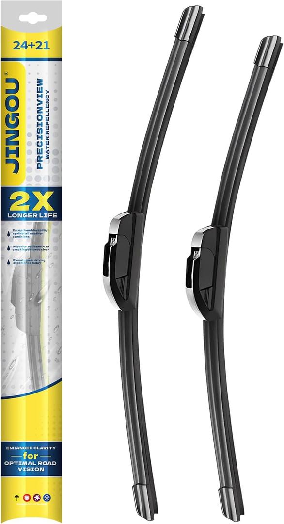24''+21'' Front Windshield Wiper Blades Compatible with 2004-2021 Nissan Titan 2012-2021 Dodge Charger OEM QUALITY Premium All-Season Automotive Replacement Wipers (Pack of 2)