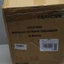 C&AHOME Cube Storage Organizer, 16-Cube Shelves Units, Plastic Storage Cubes, DIY Closet Organizer, Modular Closet Storage Shelves Ideal for Home, Bedroom, 48.4" L × 12.4" W × 48.4" H Green UPCS16GN